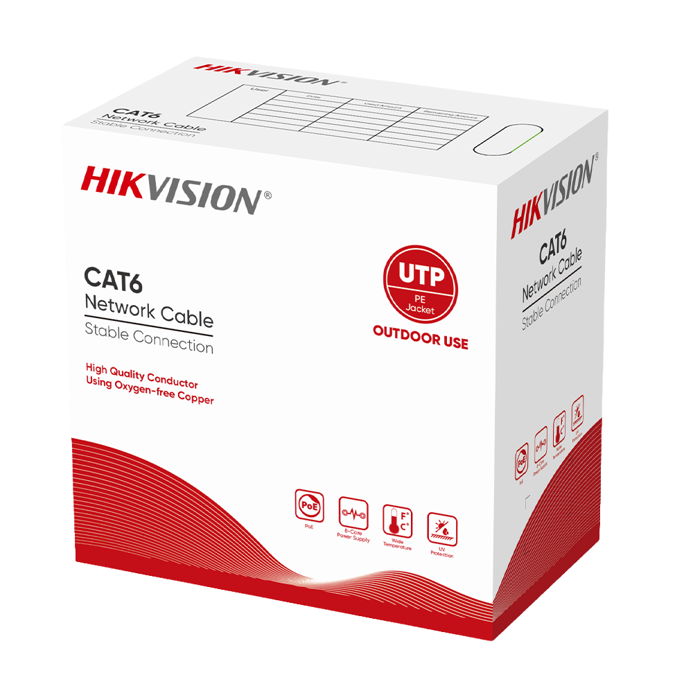 Hikvision DS-1LN6OUSPE black 305m - Cable UTP categoría 6