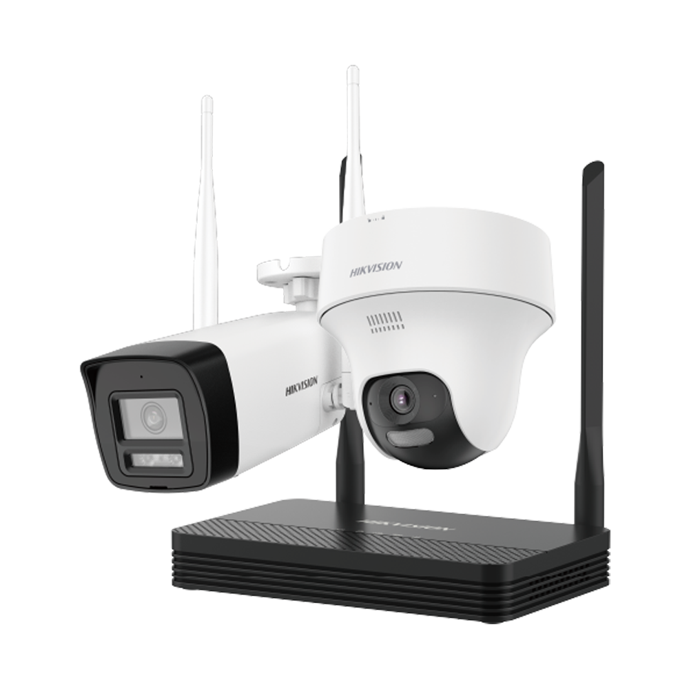 Hikvision DS-J142I/NKS424W02H - Kit de Videovigilancia  Wifi