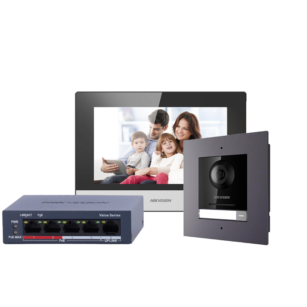 Hikvision DS-KIS602(B)/Flush - Kit de videoportero