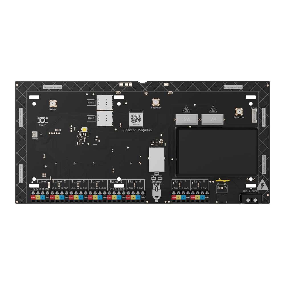 Ajax FIBRA-MEGAHUB-NOCASE - Central de alarma