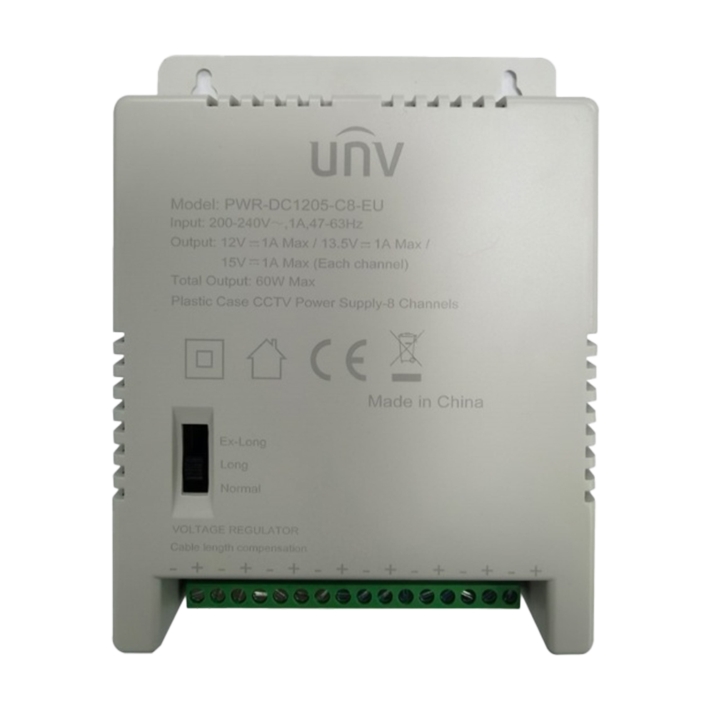 Uniview UV-PWR-DC1205-C8-EU - Fuente de alimentación multicanal Uniview
