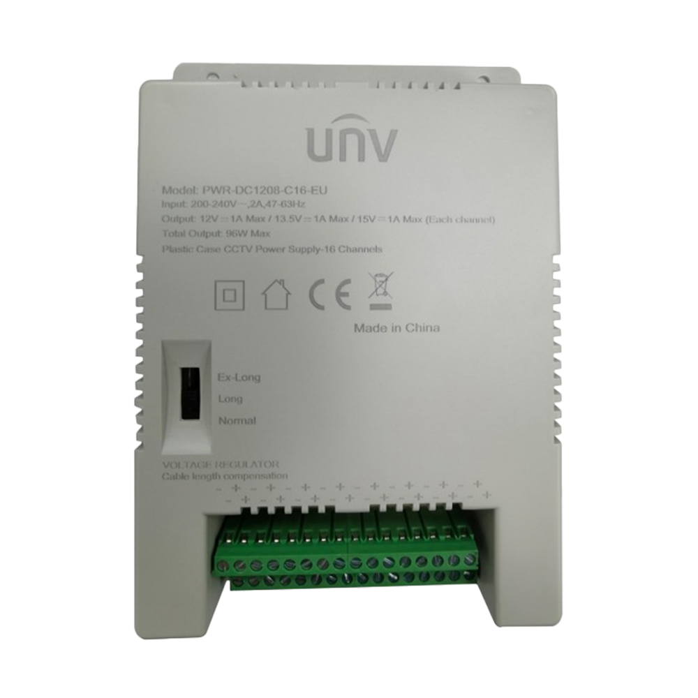 Uniview UV-PWR-DC1208-C16-EU - Fuente de alimentación multicanal Uniview