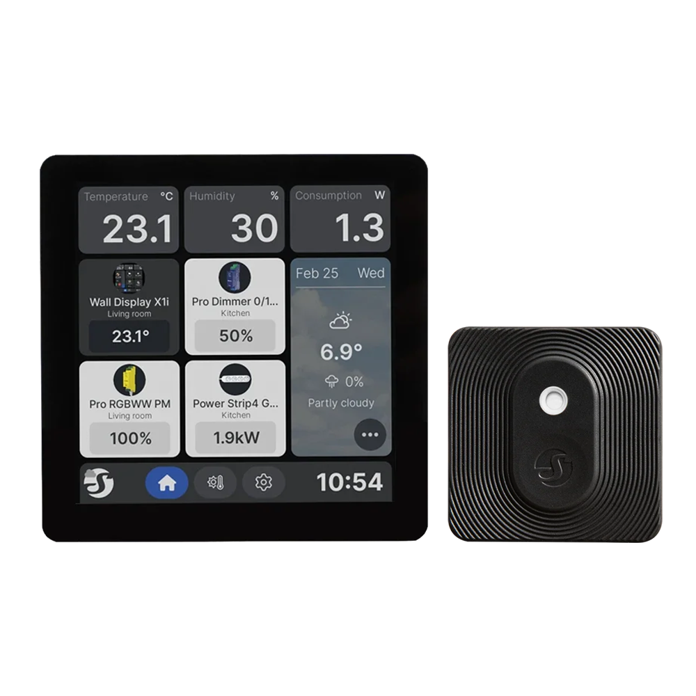 Shelly SH-WALL-DISPLAY-X1I-B-BLU-HT-ZB-BLACK - Shelly Wall Display X1i Negro + Shelly Blu H&T